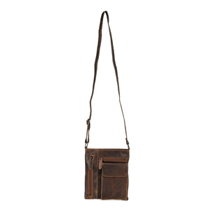 Greenwood Leather Lucy Ladies Cross Body Bag Lucy ~ Mid Brown
