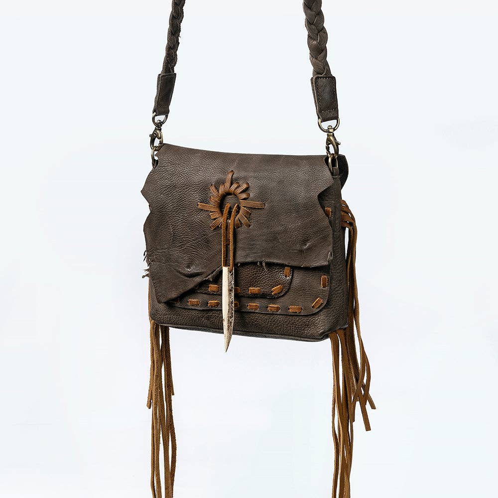 Western Leather Crossbody Bag ~ Fay