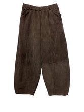 Load image into Gallery viewer, Colette Plain Barrel Leg Corduroy Pants ~ Chocolate
