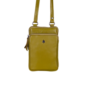 Greenwood Leather Gail Compact Crossbody Bag ~ Lime