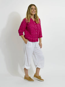 Mozaic Capricorn Top Plain ~ Hot Pink Wash ~ Sz S-XXL