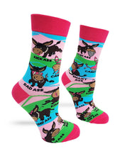Load image into Gallery viewer, Asses - Smart, Dumb, Kick, Bad, Tight, Wise, Etc ~ Ladies Crew Socks by Fazdaz
