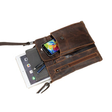 Load image into Gallery viewer, Greenwood Leather Lucy Ladies Cross Body Bag Lucy ~ Mid Brown
