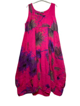 Load image into Gallery viewer, Colette Italian Made Linen Sleeveless Truffula Maxi Dress ~ L/Pink
