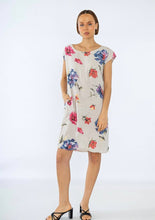 Load image into Gallery viewer, Colette Italian Made Linen Slim Fit Dress ~ Flora White
