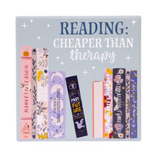 Load image into Gallery viewer, Ceramic Coaster ~ Reading: Cheaper Than Therapy
