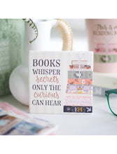 Load image into Gallery viewer, Ceramic Coaster ~ Books Whisper Secrets Only the Curious Can Hear
