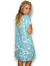 Load image into Gallery viewer, Italian Shirt Dress by Helga May ~ Turquoise
