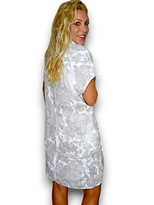 Italian Shirt Dress by Helga May ~ White
