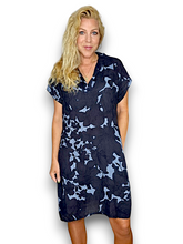 Load image into Gallery viewer, Italian Shirt Dress by Helga May ~ Navy
