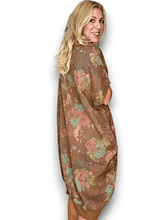 Load image into Gallery viewer, Helga May Italian Linen Elastic Hem &#39;Twirl&#39; Dress ~ Coffee
