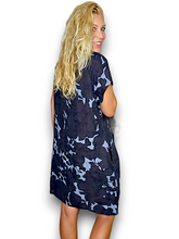 Load image into Gallery viewer, Italian Shirt Dress by Helga May ~ Navy
