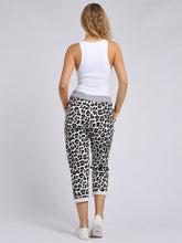 Load image into Gallery viewer, Italian Stretch Cotton Trousers ~ Leopard Print on White
