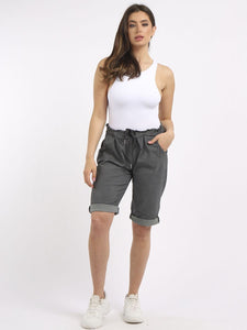 Italian Magic Shorts/Chinos Plain Charcoal