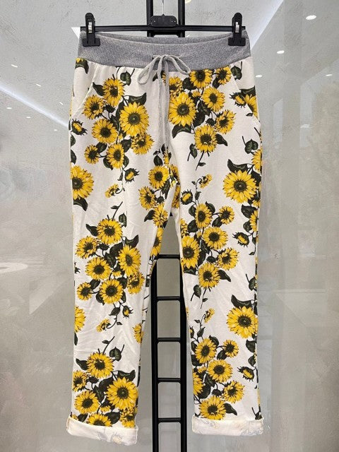 Italian Stretch Cotton Trousers Classic Sunflower