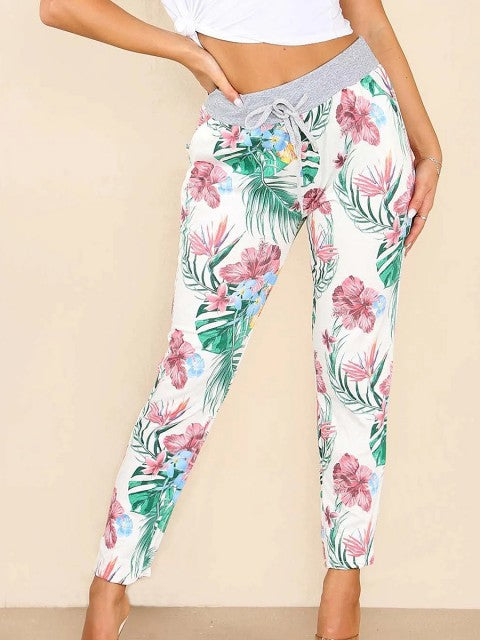 Italian Stretch Cotton Trousers ~ Tropical Pink