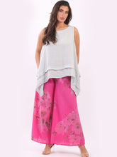 Load image into Gallery viewer, Italian Linen Palazzo Pants &#39;Tori&#39; Fuschia Sz 10-16
