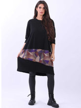 Load image into Gallery viewer, Italian Cotton Slouch Sparkle Dress Purple Sz 12-20
