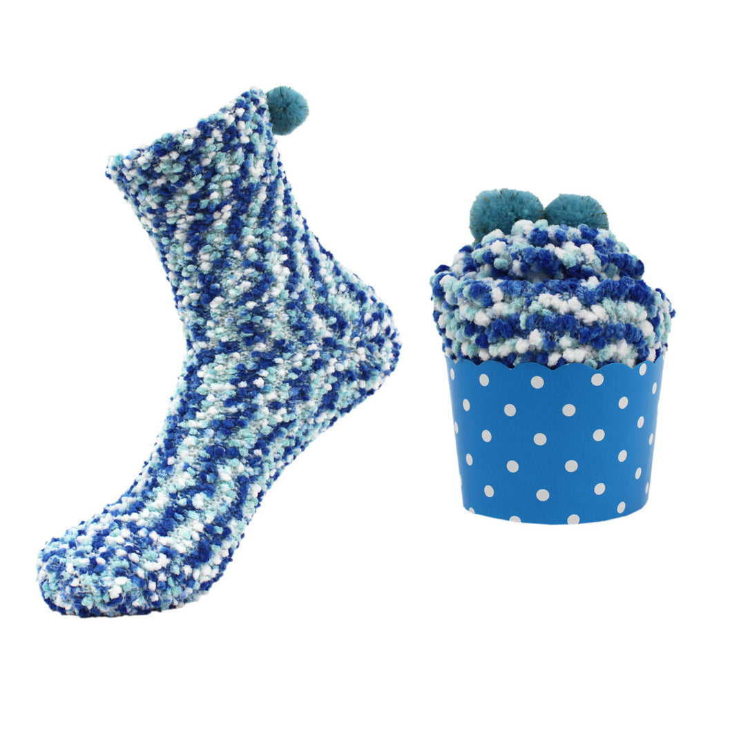 outta Socks ~ Cupcake Light Blue