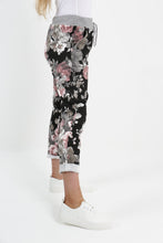 Load image into Gallery viewer, Italian Stretch Cotton Trousers Dusky Rose Black
