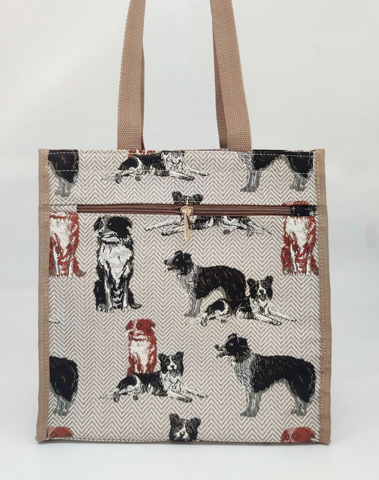 Tapestry Shopper Bag - Border Collie
