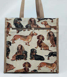 Tapestry Shopper Bag - Daschund