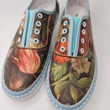 Load image into Gallery viewer, Herbee Vera Rose w/Blue ~ Leather Shoes by Helga May
