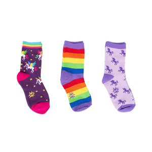 Winging It Kids Crew Socks Pack of 3 ~ Sock it to Me ~ Two Sizes