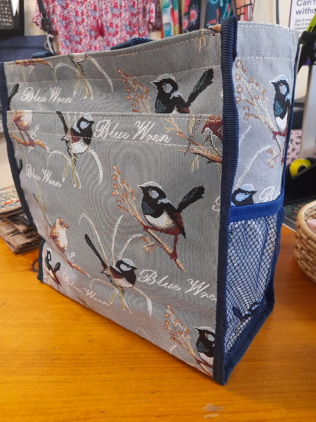Tapestry Shopper Bag - Blue Wren