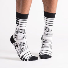 Load image into Gallery viewer, Footnotes - Men&#39;s Crew Socks by Sock it to Me
