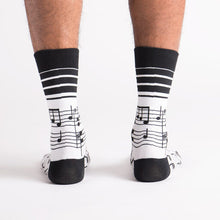 Load image into Gallery viewer, Footnotes - Men&#39;s Crew Socks by Sock it to Me
