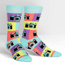 Load image into Gallery viewer, Say Cheese - Men's Crew Socks by Sock it to Me
