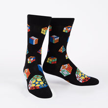 Load image into Gallery viewer, Puzzle Box Socks - Men&#39;s Crew Socks by Sock it to Me
