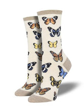 Load image into Gallery viewer, Majestic Butterflies - Ladies Crew by Socksmith
