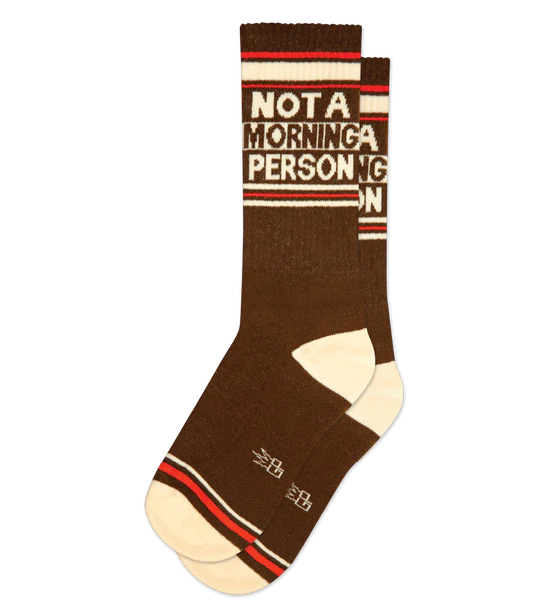 Not a Morning Person Crew Socks by Gumball Poodle