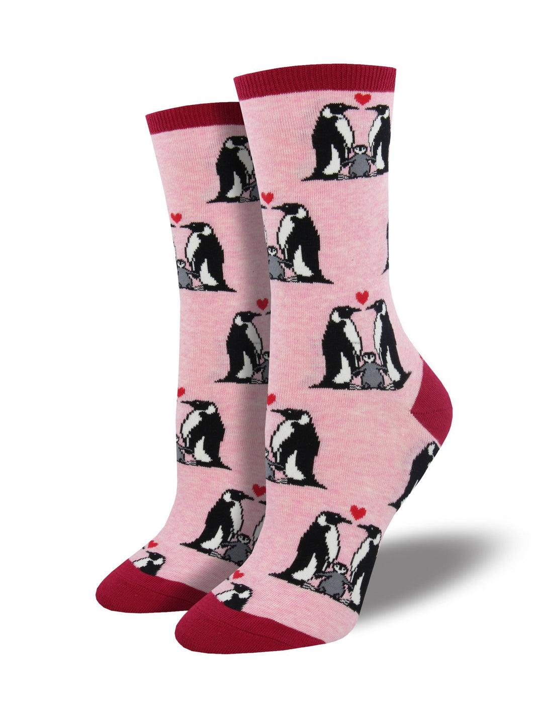 Penguin Love - Ladies Crew Socks by Socksmith