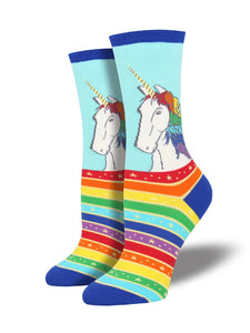 Rainbow Hair Don't Care - Ladies Crew Socks by Socksmith