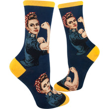 Load image into Gallery viewer, Rosie the Riveter - Ladies Crew by Modsocks
