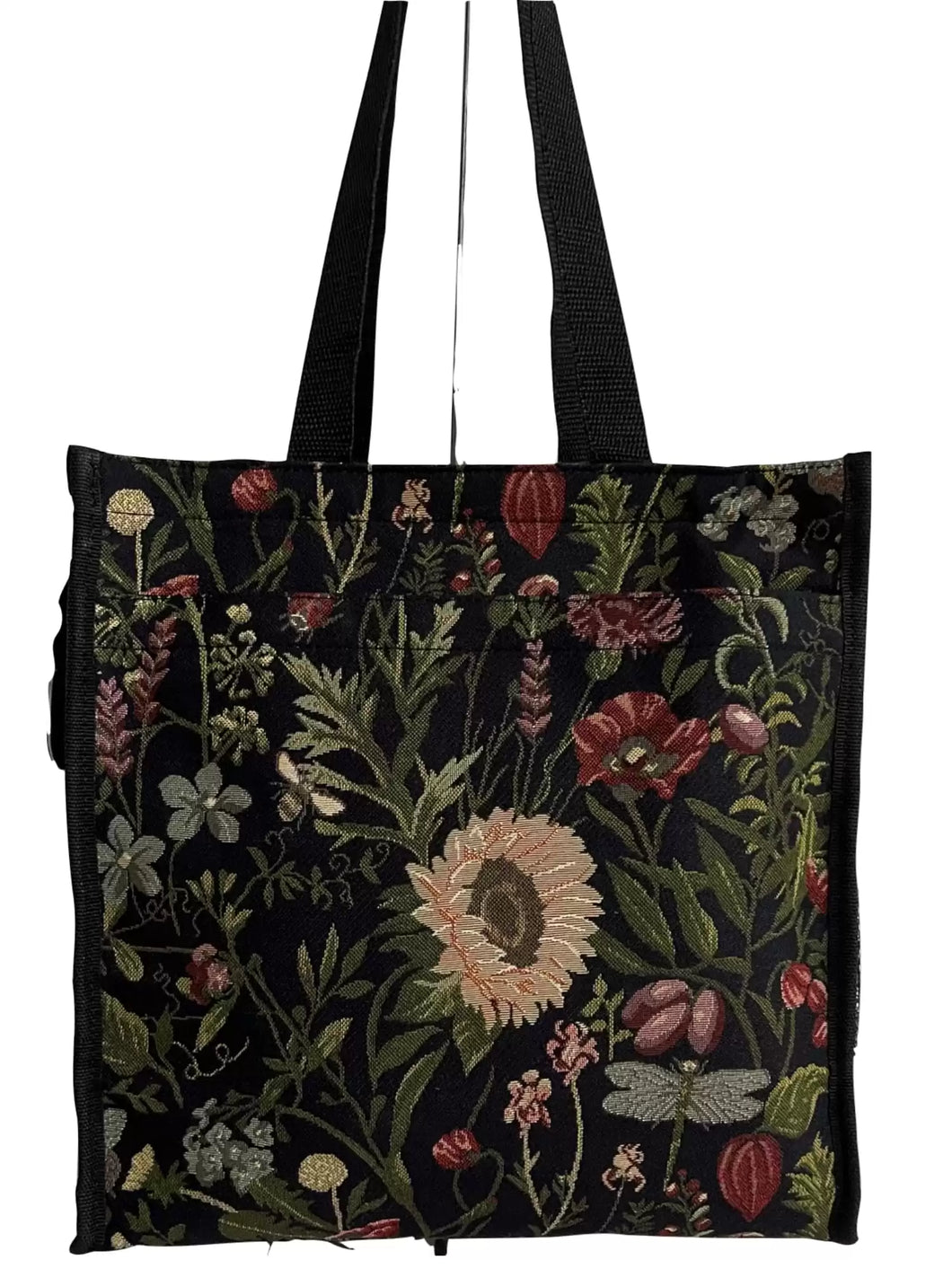 Tapestry Shopper Bag - Blk Garden