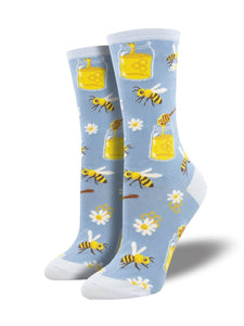 Bee My Honey - Ladies Crew Socks by Socksmith