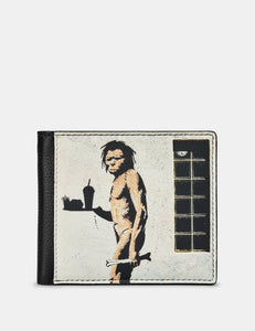 Banksy Ape Man ~ Leather Wallet Black