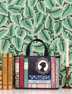 Jane Austen Bookworm ~ Leather Grab Bag