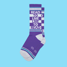 Load image into Gallery viewer, Read to Live... Crew Socks by Gumball Poodle
