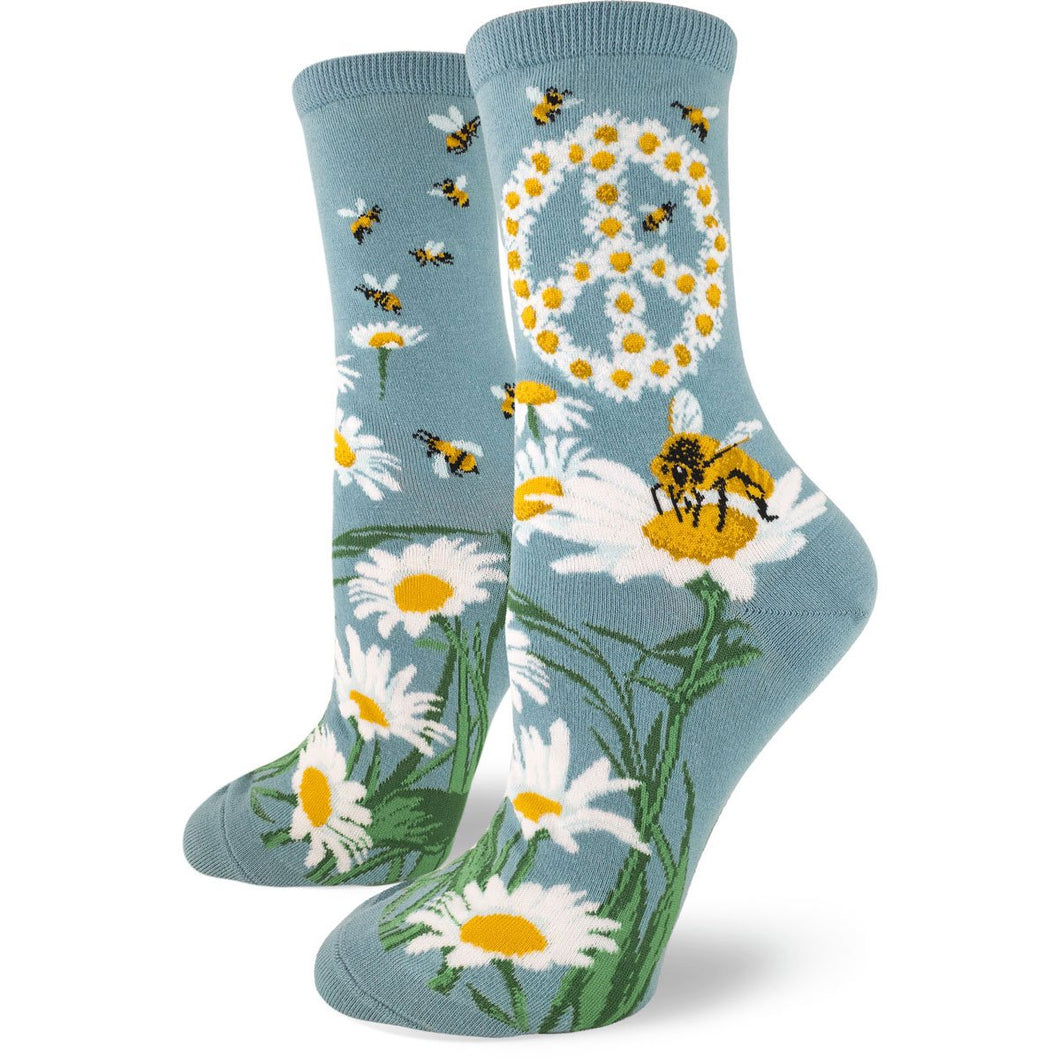 Give Bees a Chance - Ladies Crew by Modsocks