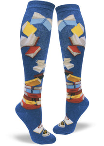 Bibliophile Blue - Knee Highs by Modsocks