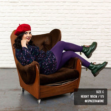 Load image into Gallery viewer, SNAG Opaque Suffragette Purple Tights
