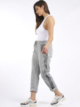 Load image into Gallery viewer, Italian Camo Stripe Light Grey Trousers Sz 10-16
