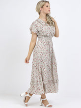 Load image into Gallery viewer, Italian Maxi Dress Daisy Beige Sz 8-12
