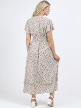 Load image into Gallery viewer, Italian Maxi Dress Daisy Beige Sz 8-12
