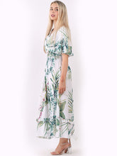 Load image into Gallery viewer, Italian Maxi Dress Garden White Sz 8-12
